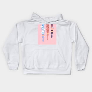 Wave flore sky Kids Hoodie